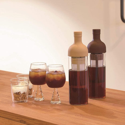 Wine Bottle-Shaped Cold Brew Coffee Maker - 5 Cup Capacity, Heatproof Glass for Delicious Iced Coffee - About Brew