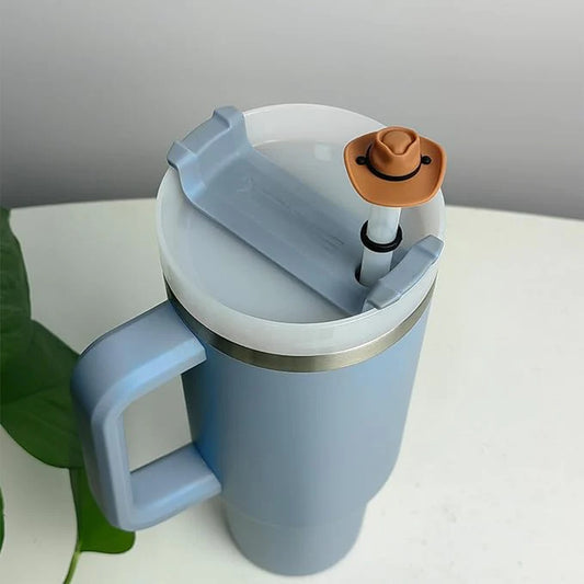 4-Pack Cowboy Hat-Shaped Stanley Cup Straw Caps - Fits 30oz & 40oz Tumblers