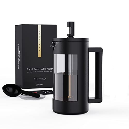 Modern Black French Press Coffee Maker - Two Sizes Available - About Brew