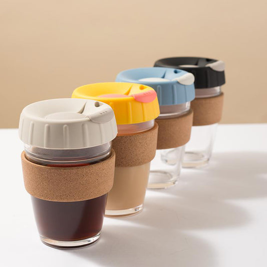 On-the-Go Stylish Glass Coffee Mug With Portable Filter 1.5 oz - Four Colors Available - About Brew