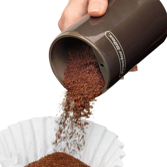 Multi-Purpose Electric Grinder with Safety Lock - Durable Stainless Steel Blades, Grinds up to 12 Cups - About Brew