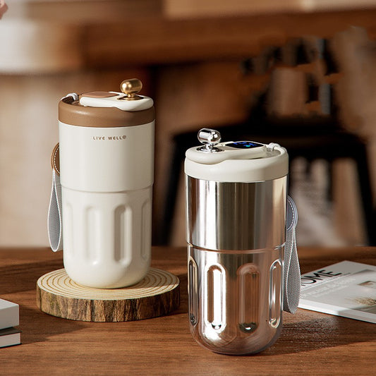 Smart Thermos Mug with Digital Temperature 14oz - Also Without Digital Screen - About Brew