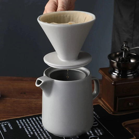 Elegant Pour Over Coffee Maker Set 27oz - Includes Coffee Pot and Dripper