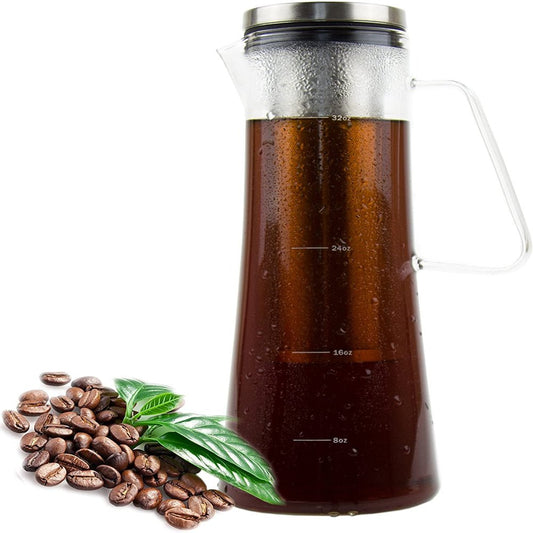 Ultimate Cold Brew Coffee Maker - BPA-Free Glass Pitcher with Stainless Steel Filter, Elegant & Leak-Proof - About Brew