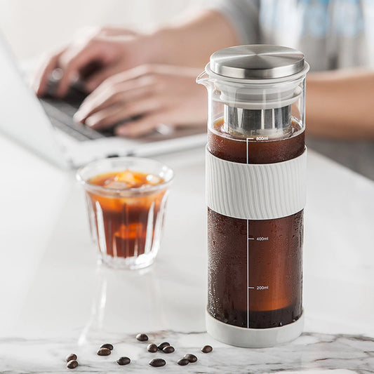 High-Capacity Cold Brew Coffee Maker with Stainless Steel Filter - Ideal for Home and Office - About Brew