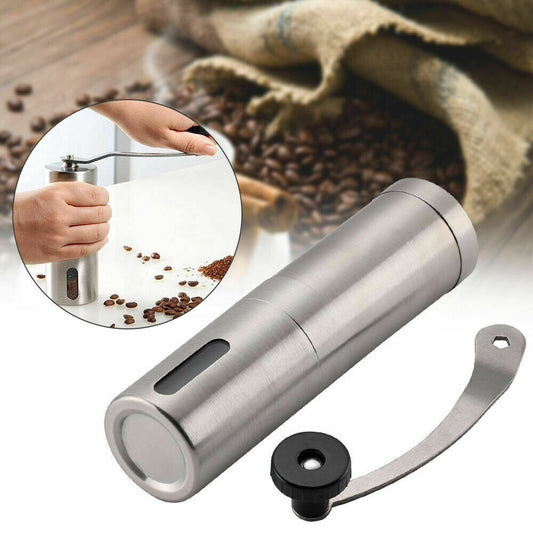 Stainless Steel Manual Coffee Grinder - Adjustable Grind - About Brew