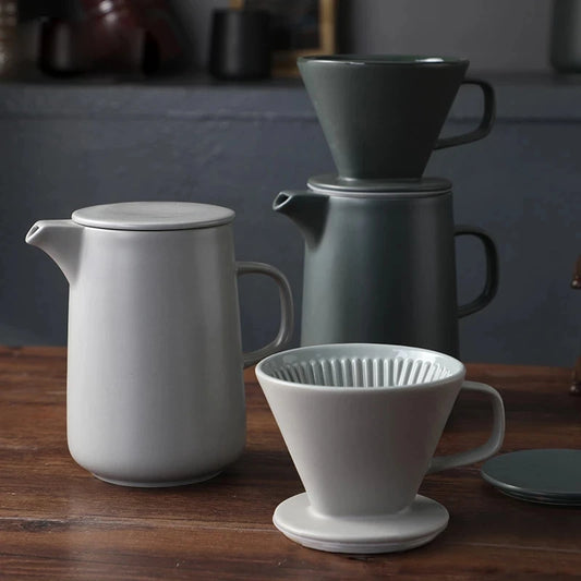 Elegant Pour Over Coffee Maker Set 27oz - Includes Coffee Pot and Dripper