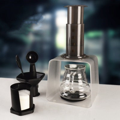 Versatile Travel Coffee Press Maker Kit - Includes Press, Filter Holder & Filters with Multiple Accessories - About Brew