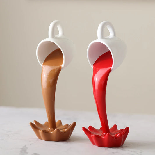 Innovative Floating Coffee Cup Art Sculpture - Available in Five Colors - About Brew