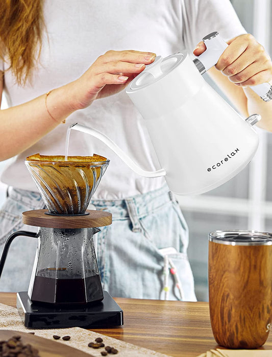 Premium Stainless Steel Electric Kettle 27oz - Rapid Heating and Boil-Dry Protection - About Brew