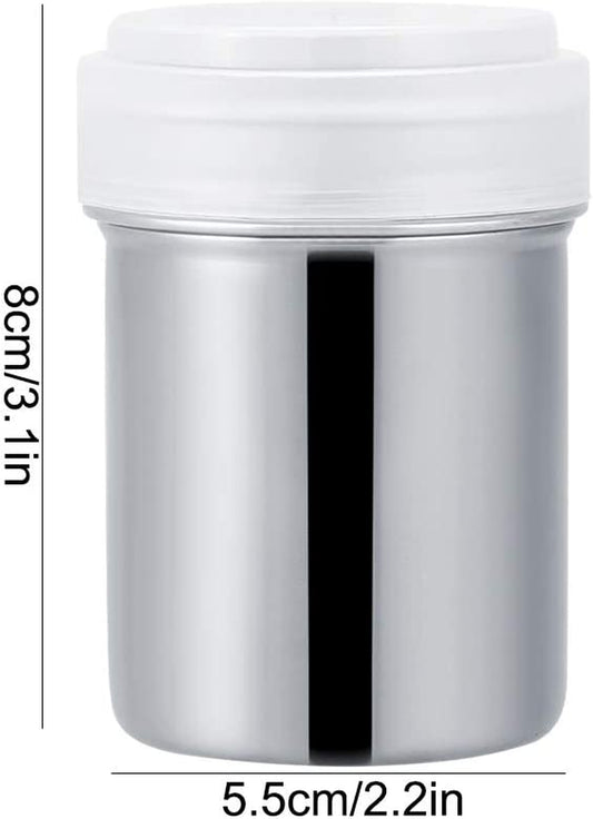Versatile Stainless Steel Chocolate Dust Shaker for Coffee and Espresso Art - About Brew