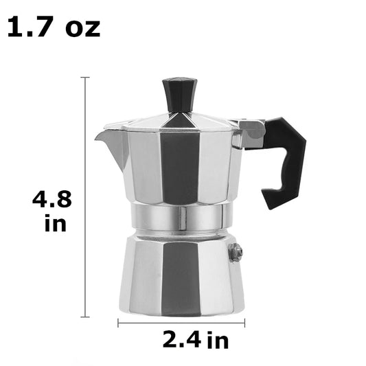 Classic Aluminum Moka Coffee Pot - Six Sizes Available - About Brew