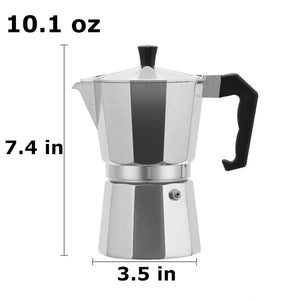 Classic Aluminum Moka Coffee Pot - Six Sizes Available - About Brew