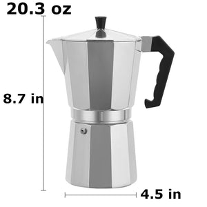 Classic Aluminum Moka Coffee Pot - Six Sizes Available - About Brew