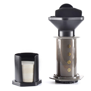 Versatile Travel Coffee Press Maker Kit - Includes Press, Filter Holder & Filters with Multiple Accessories - About Brew