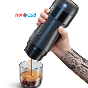 HiBREW Portable Coffee Machine for Car and Travel - Versatile Brewing with USB, DC12V Adapter, and US Plug