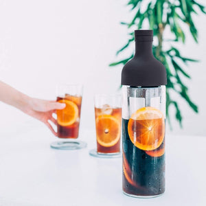 Wine Bottle-Shaped Cold Brew Coffee Maker - 5 Cup Capacity, Heatproof Glass for Delicious Iced Coffee - About Brew