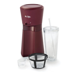 Red Cold Brew Coffee Maker with Reusable Tumbler & Coffee Filter - Brew Refreshing Iced Coffee at Home - About Brew
