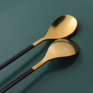 Elegant Stainless Steel Coffee Spoon Set with Leaf Design - Dishwasher Safe, Perfect for Desserts & Drinks - About Brew