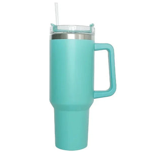 40oz Insulated Coffee Tumbler with Handle, Lid & Straw - Ultimate Temperature Control