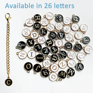 Circle-Shaped Charm for Stanley Cup Tumblers - Available in Black & White with Alphabet - About Brew