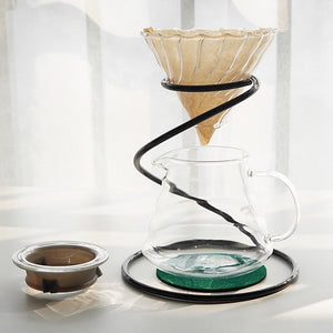 Complete Pour Over Coffee Set - 20oz Server, Glass Dripper, Metal Stand, & Filters - Ideal Gift for Coffee Lovers - About Brew