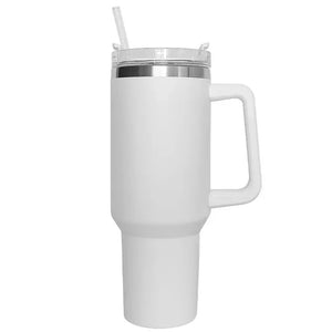 40oz Insulated Coffee Tumbler with Handle, Lid & Straw - Ultimate Temperature Control