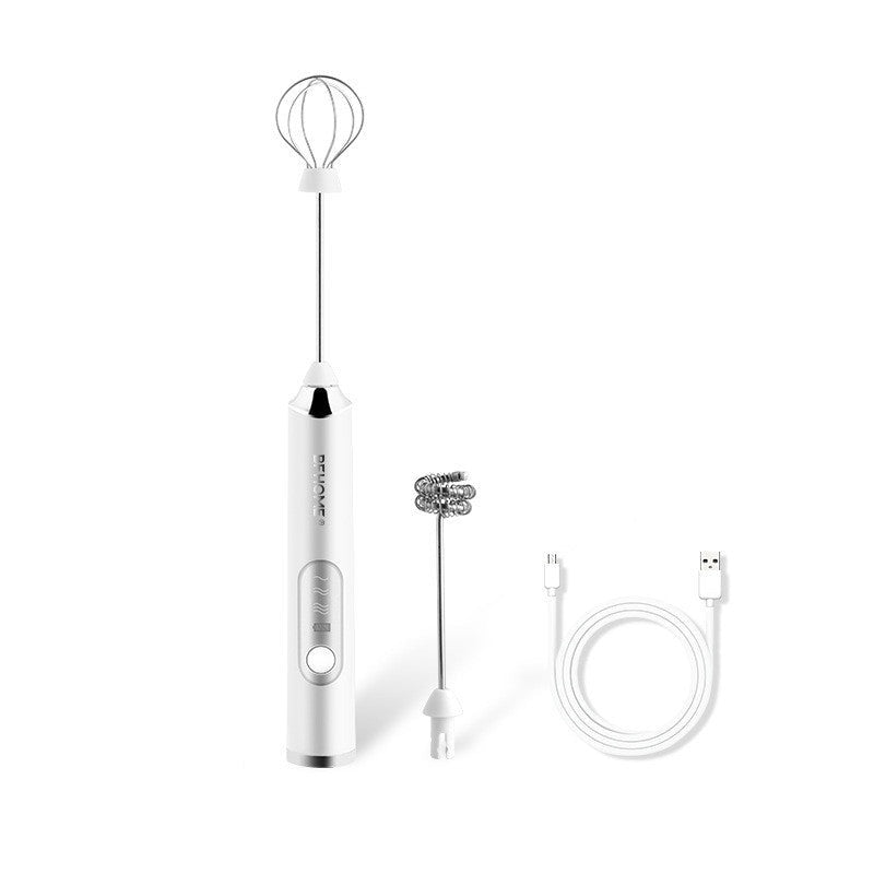 USB-Charged Electronic Milk Frother - Two Brushes Included - About Brew