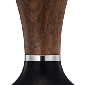 Adjustable Handle Espresso Tamper 51mm - Stainless Steel Base & Wooden Handle for Perfect Portafilter Tamping - About Brew