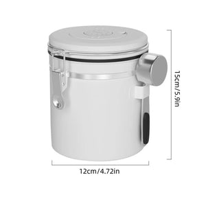 Advanced Stainless Steel Coffee Container with One-Way Exhaust Valve & Date Tracker - Available in 3 Sizes & 5 Colors - About Brew