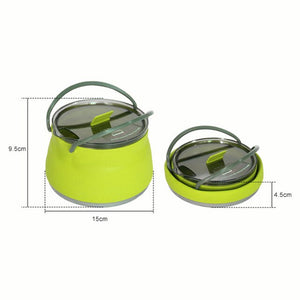 Compact Folding Silicone Kettle for Outdoors - High Temp Resistance & Portable Design for Camping - About Brew