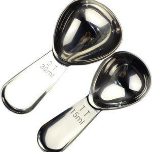 Premium Stainless Steel Coffee Scoop Set - Corrosion-Resistant, Dual Sizes - About Brew