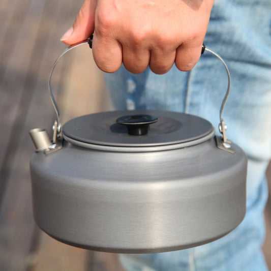 Lightweight Aluminum Outdoor Kettle with Durable Plastic Handle - Perfect for Travel & Camping - About Brew