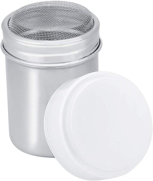 Versatile Stainless Steel Chocolate Dust Shaker for Coffee and Espresso Art - About Brew
